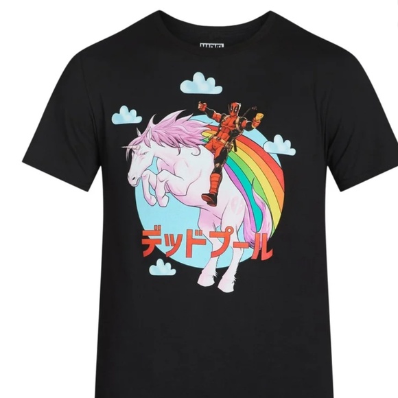 Deadpool Unicorn Men’s & Big Men's Graphic Tee Shirt, Sizes 3XL - Picture 1 of 5